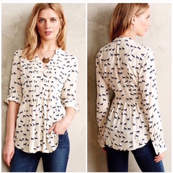 Anthropologie Tops - Anthropologie Maeve Composed Pinktuck Buttondown